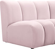 4pcs pink velvet modular sectional sofa by Meridian additional picture 2
