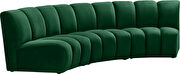 Modular contemporary velvet 3 piece couch by Meridian additional picture 5