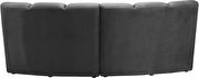 Modular contemporary velvet 2 piece loveseat by Meridian additional picture 3