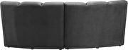 Modular contemporary velvet 2 piece loveseat additional photo 3 of 2