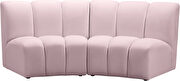 Modular contemporary velvet 2 piece loveseat additional photo 2 of 1