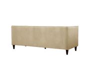 Tufted design beige velvet fabric contemporary sofa by Meridian additional picture 5