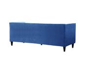 Tufted design blue velvet fabric contemporary sofa by Meridian additional picture 3