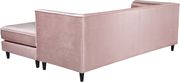 Premium pink velvet sectional sofa by Meridian additional picture 2