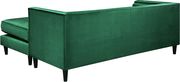 Premium green velvet sectional sofa by Meridian additional picture 3
