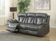 Gray bonded leather recliner sofa by Meridian additional picture 2