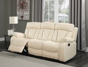 Beige bonded leather recliner sofa by Meridian additional picture 2