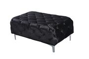 Black velvet tufted buttons design modern sofa by Meridian additional picture 6