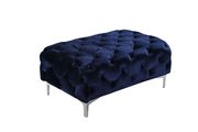 Navy velvet tufted buttons design modern sofa by Meridian additional picture 6
