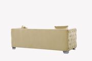 Contemporary beige tufted buttons design sofa by Meridian additional picture 3