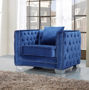 Contemporary blue tufted buttons design sofa by Meridian additional picture 5