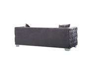 Contemporary gray tufted buttons design sofa by Meridian additional picture 3