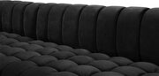3pcs black velvet low-profile contemporary sectional by Meridian additional picture 4