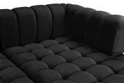 3pcs black velvet low-profile contemporary sectional by Meridian additional picture 5