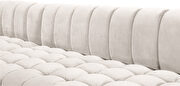 3pcs cream velvet low-profile contemporary sectional by Meridian additional picture 8