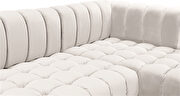 3pcs cream velvet low-profile contemporary sectional by Meridian additional picture 10