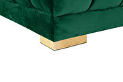 3pcs green velvet low-profile contemporary sectional by Meridian additional picture 2