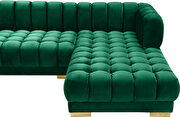 3pcs green velvet low-profile contemporary sectional by Meridian additional picture 11