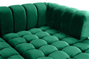3pcs green velvet low-profile contemporary sectional by Meridian additional picture 3