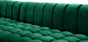 3pcs green velvet low-profile contemporary sectional by Meridian additional picture 4