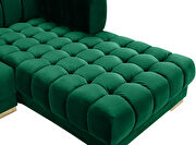 3pcs green velvet low-profile contemporary sectional by Meridian additional picture 5