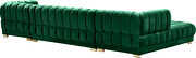 3pcs green velvet low-profile contemporary sectional by Meridian additional picture 7