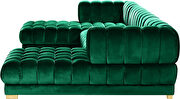 3pcs green velvet low-profile contemporary sectional by Meridian additional picture 8