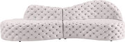 2pcs curved deep button tufted accent sectional by Meridian additional picture 7