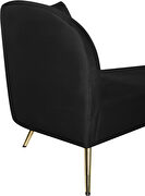Double-back chaise in black velvet by Meridian additional picture 12