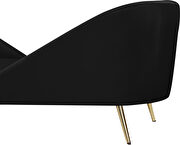 Double-back chaise in black velvet by Meridian additional picture 3