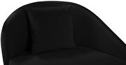 Double-back chaise in black velvet by Meridian additional picture 9