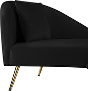 Double-back chaise in black velvet by Meridian additional picture 10