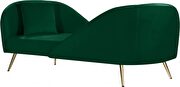 Double-back chaise in green velvet by Meridian additional picture 5