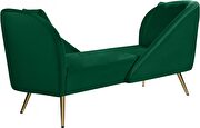 Double-back chaise in green velvet by Meridian additional picture 6