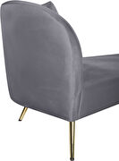 Double-back chaise in gray velvet by Meridian additional picture 7