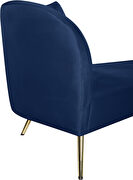 Double-back chaise in navy velvet by Meridian additional picture 11