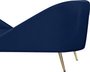 Double-back chaise in navy velvet by Meridian additional picture 8