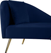 Double-back chaise in navy velvet by Meridian additional picture 9