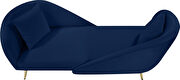 Double-back chaise in navy velvet by Meridian additional picture 10