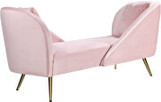Double-back chaise in pink velvet by Meridian additional picture 11