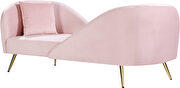 Double-back chaise in pink velvet by Meridian additional picture 3