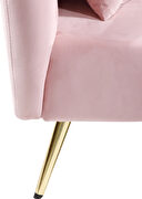 Double-back chaise in pink velvet by Meridian additional picture 5