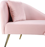 Double-back chaise in pink velvet by Meridian additional picture 8