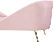 Double-back chaise in pink velvet by Meridian additional picture 9