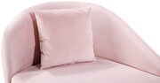 Double-back chaise in pink velvet by Meridian additional picture 10