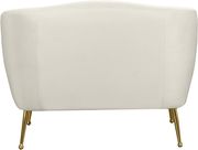 Cream velvet contemporary chair w/ golden legs by Meridian additional picture 6