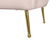 Pink velvet contemporary sofa w/ golden legs by Meridian additional picture 5