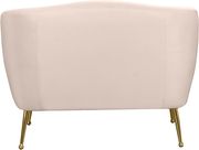 Pink velvet contemporary chair w/ golden legs by Meridian additional picture 5