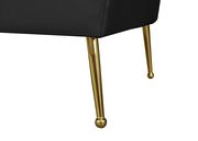 Elegant & sleek black velvet contemporary chair by Meridian additional picture 5