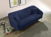 Elegant & sleek navy velvet contemporary sofa by Meridian additional picture 4